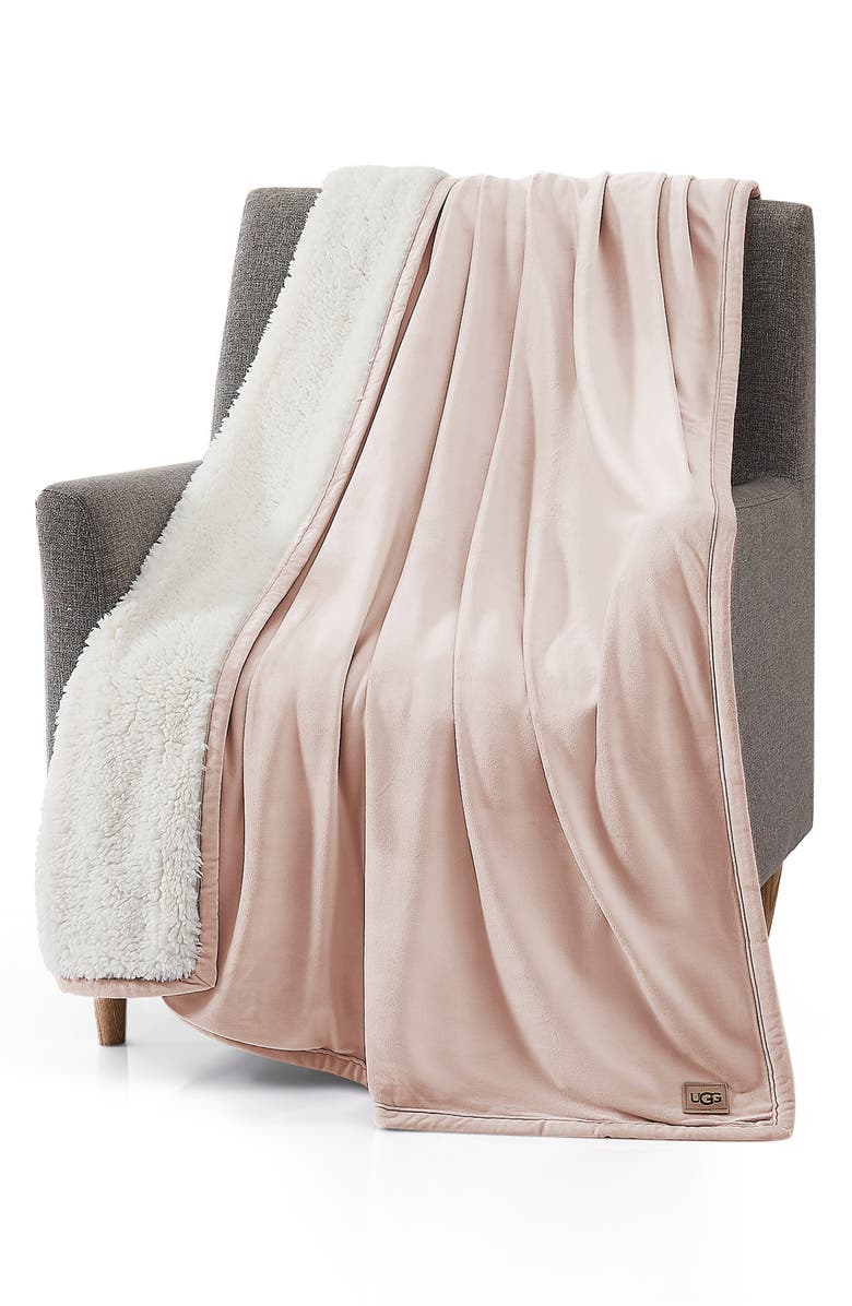 UGG<sup>®</sup> Bliss Fuzzy Throw, Alternate, color, Quartz/Quartz