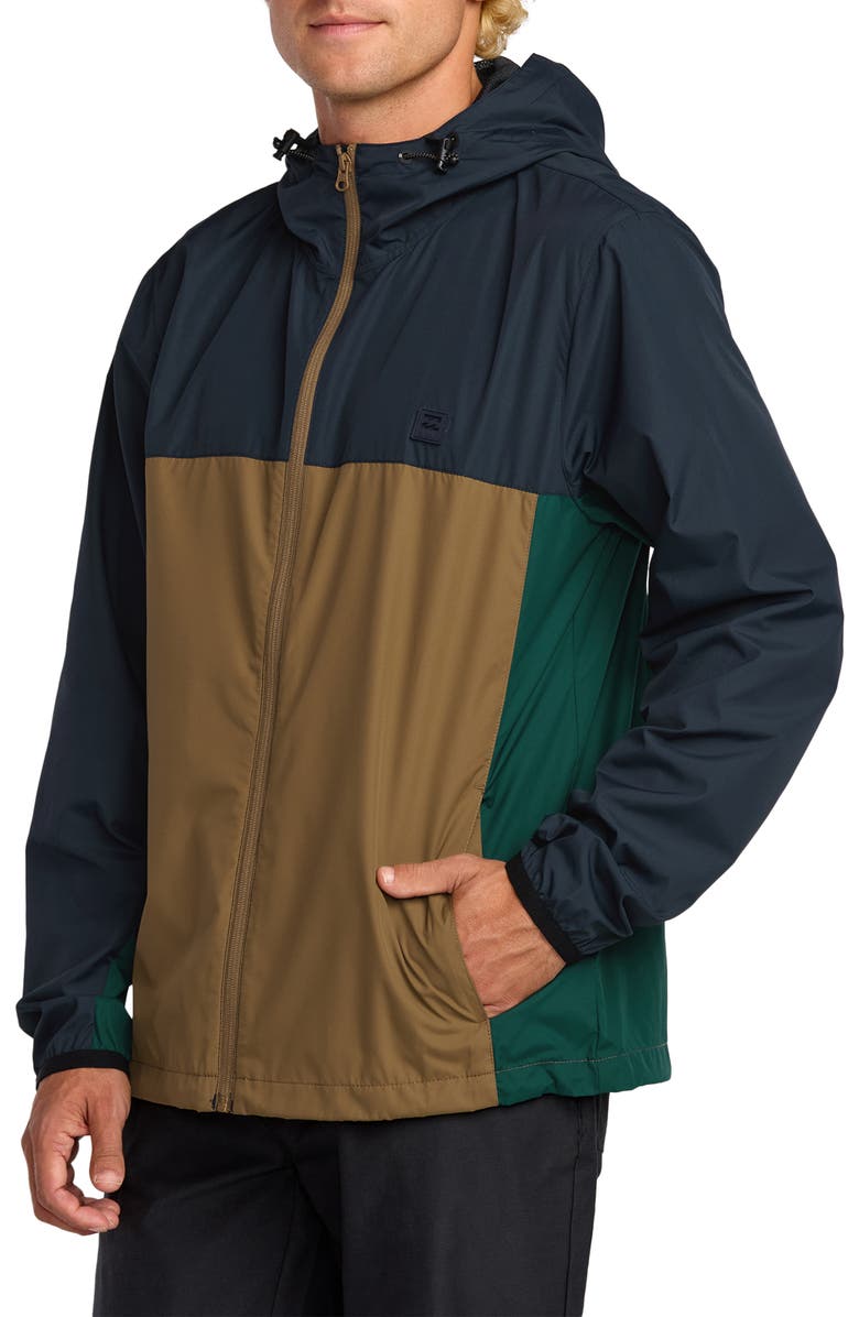 Billabong Transport Water Repellent Windbreaker, Alternate, color, Navy