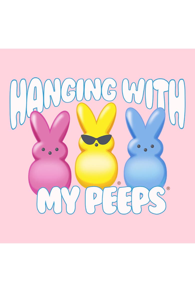 Juniors Peeps Hanging With My Friends T Shirt, Alternate, color, Light Pink