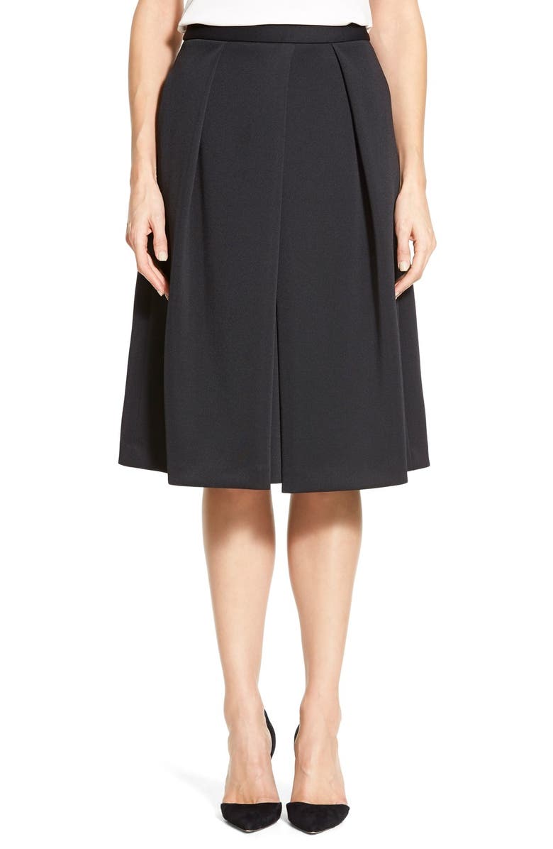 Vince Camuto Pleat Front A-Line Skirt, Main, color, 