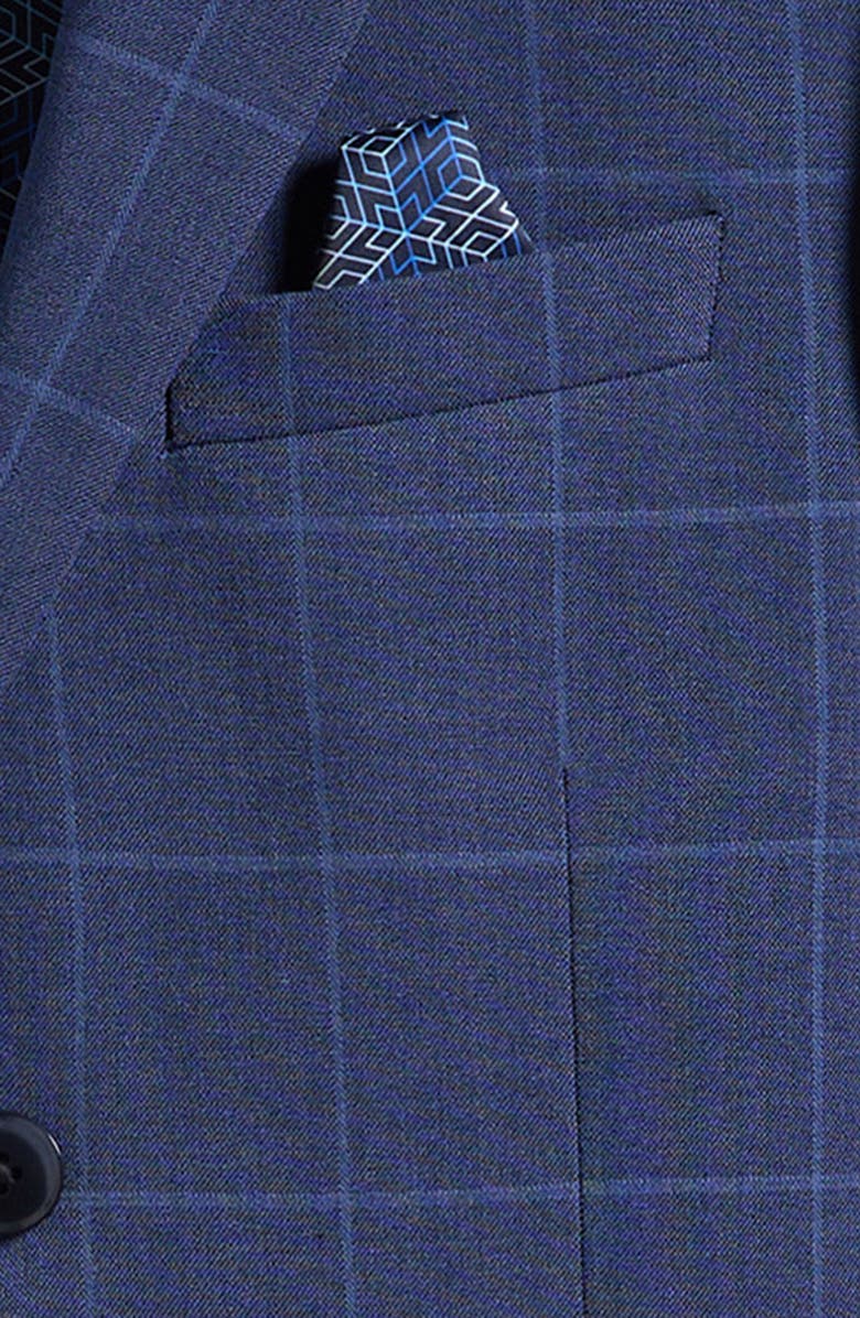 Tallia Kids' Blue Windowpane Stretch Suit, Alternate, color, Blue