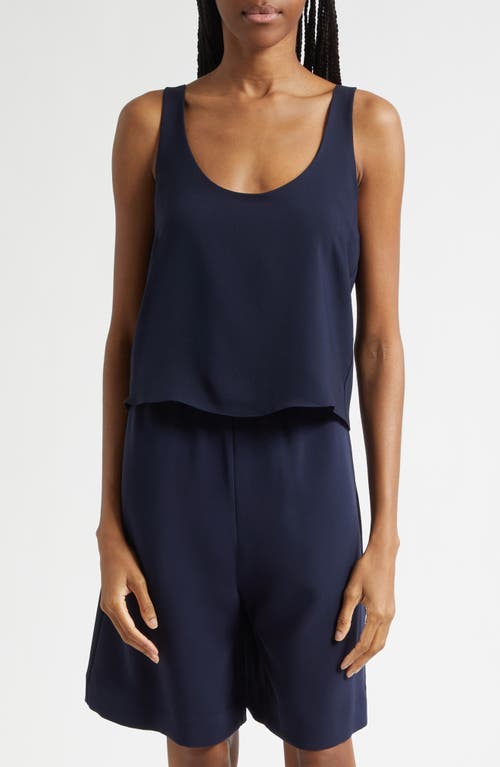 LESET Ari Scoop Crop Tank in Midnight at Nordstrom, Size X-Large