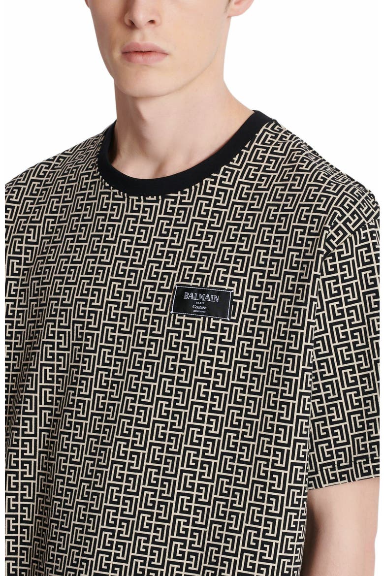 Monogram Jacquard T-Shirt, Alternate, color, Black