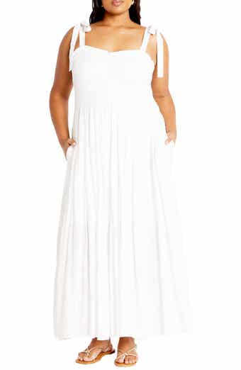 City Chic Spot Sara Dobby Maxi Dress