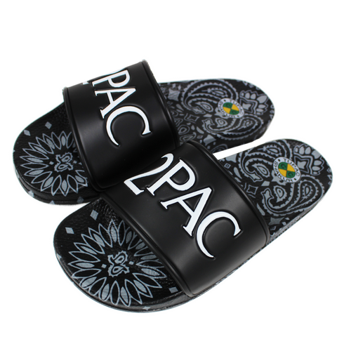 Cross Colours 2pac Paisley Slides In Black
