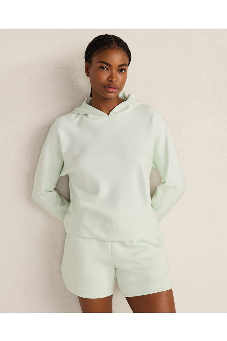 Soft Knit Pleated Hoodie, Main, color, Trellis