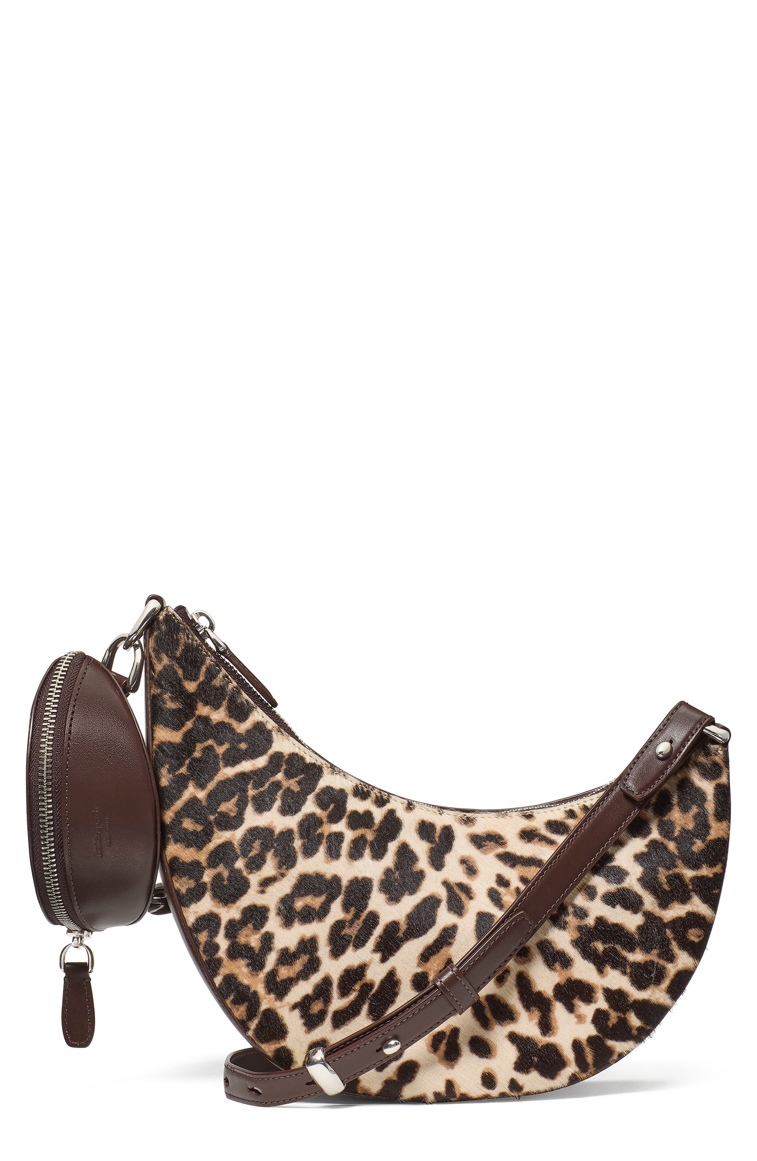 Kate Spade New York hug downtown genuine calf hair bag, Main, color, Leopard Multi