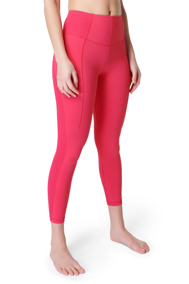 Super Soft Flow Crop Yoga Leggings, Main, color, GLOW PINK