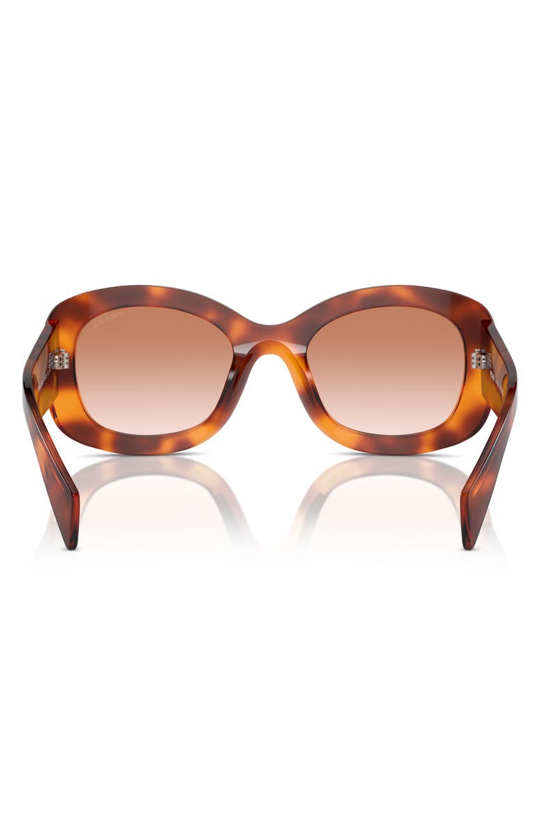 Prada 54mm Oval Gradient Sunglasses, Alternate, color, Brown Grad