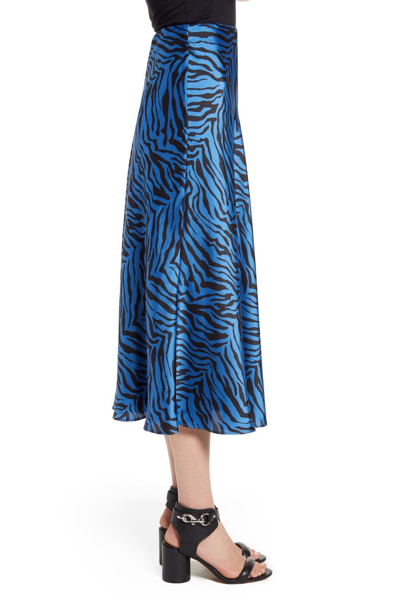 Davis Leopard Print Midi Skirt, Alternate, color, SAPPHIRE