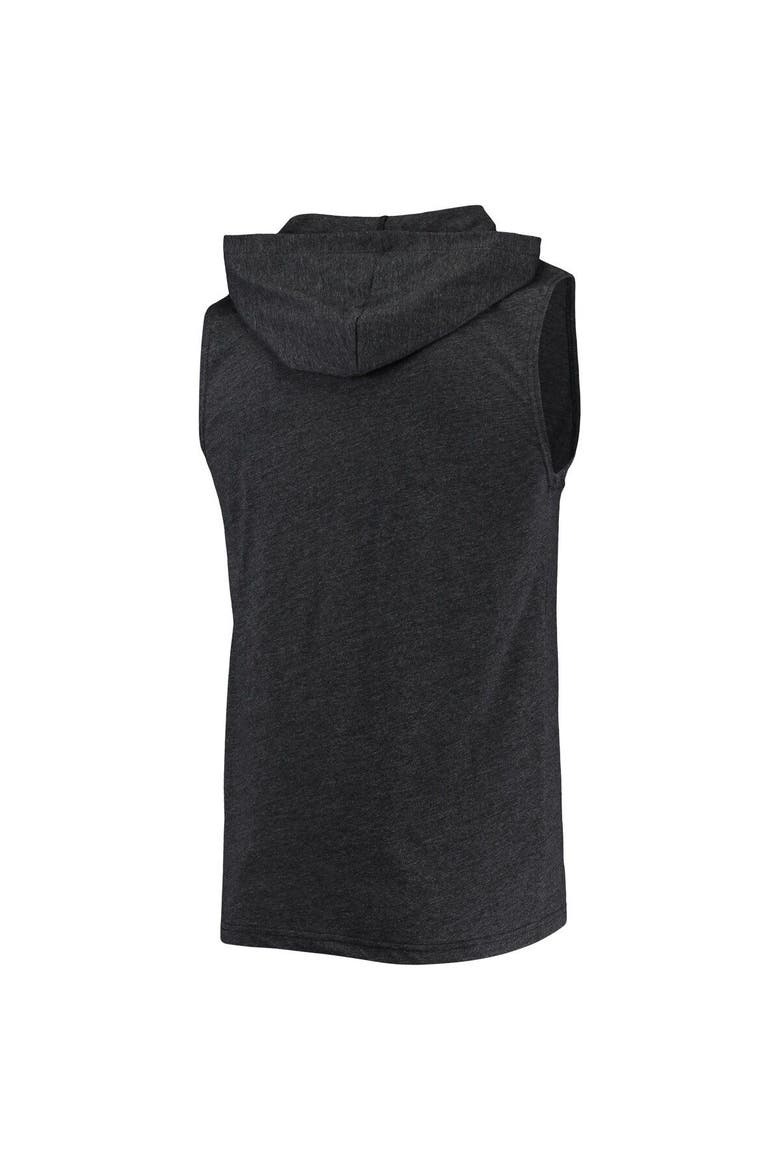 Men's Colosseum Black Navy Midshipmen OHT Military Appreciation Camo Logo Hoodie Sleeveless T-Shirt, Alternate, color, Heather Black