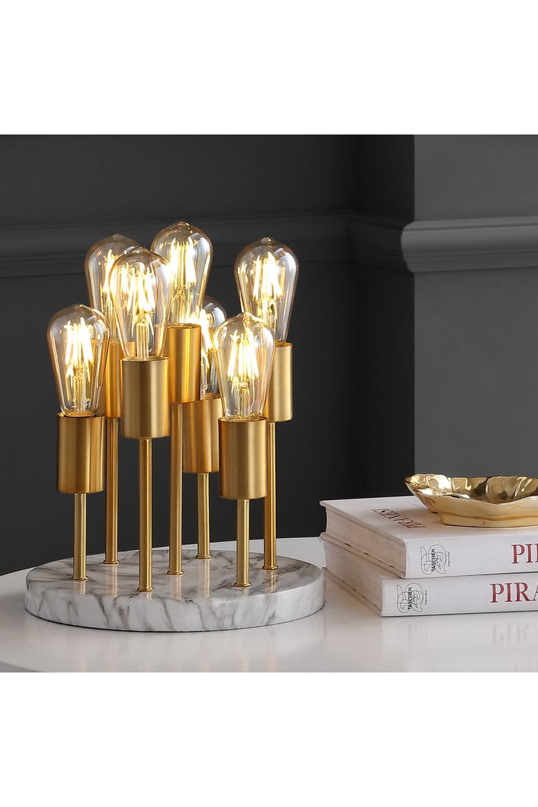 Pleiades Modern Metal/Resin LED Accent Lamp, Alternate, color, Brass Gold