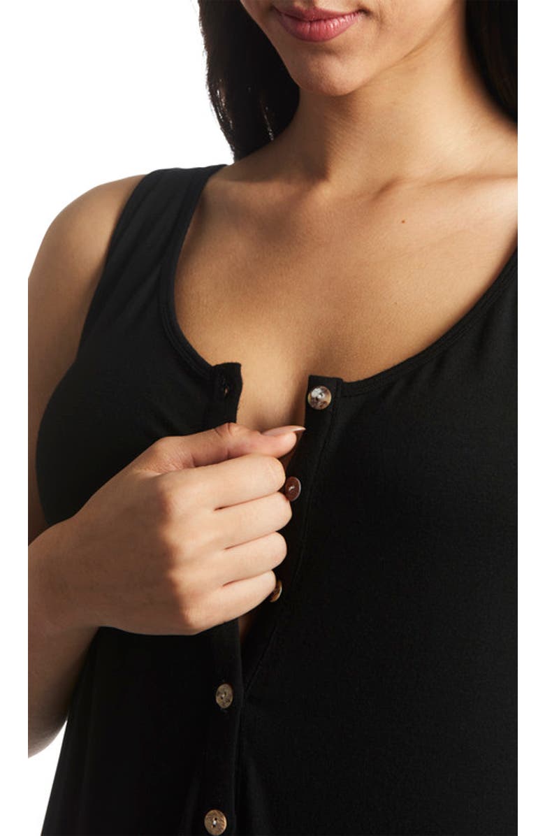 Everly Grey Luana During & After Maternity/Nursing Romper, Alternate, color, Black