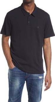 John Varvatos Men's Victor Solid Slub Cotton Polo