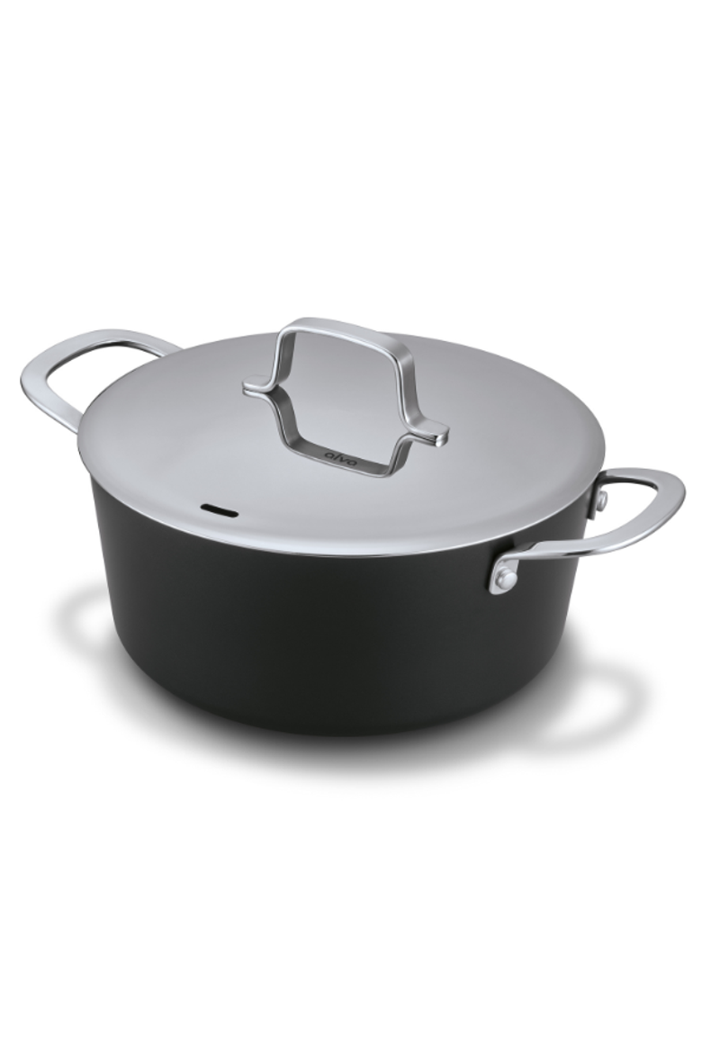Maestro Ceramic Nonstick Stock Pot with Lid, 4.5-Qt., Main, color, Black