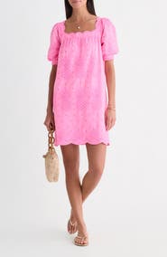 vineyard vines Serena Cotton Eyelet Shift Minidress