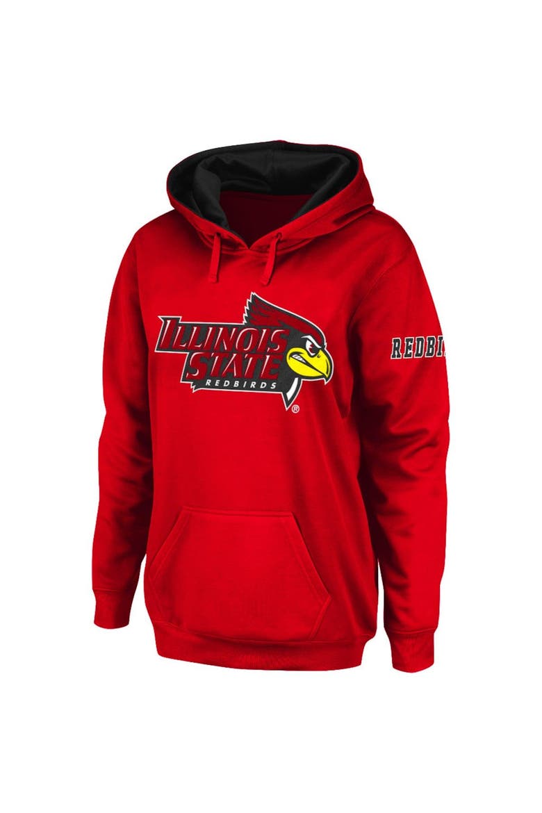 Women's Stadium Athletic Red Illinois State Redbirds Big Logo Pullover Hoodie, Alternate, color, Red