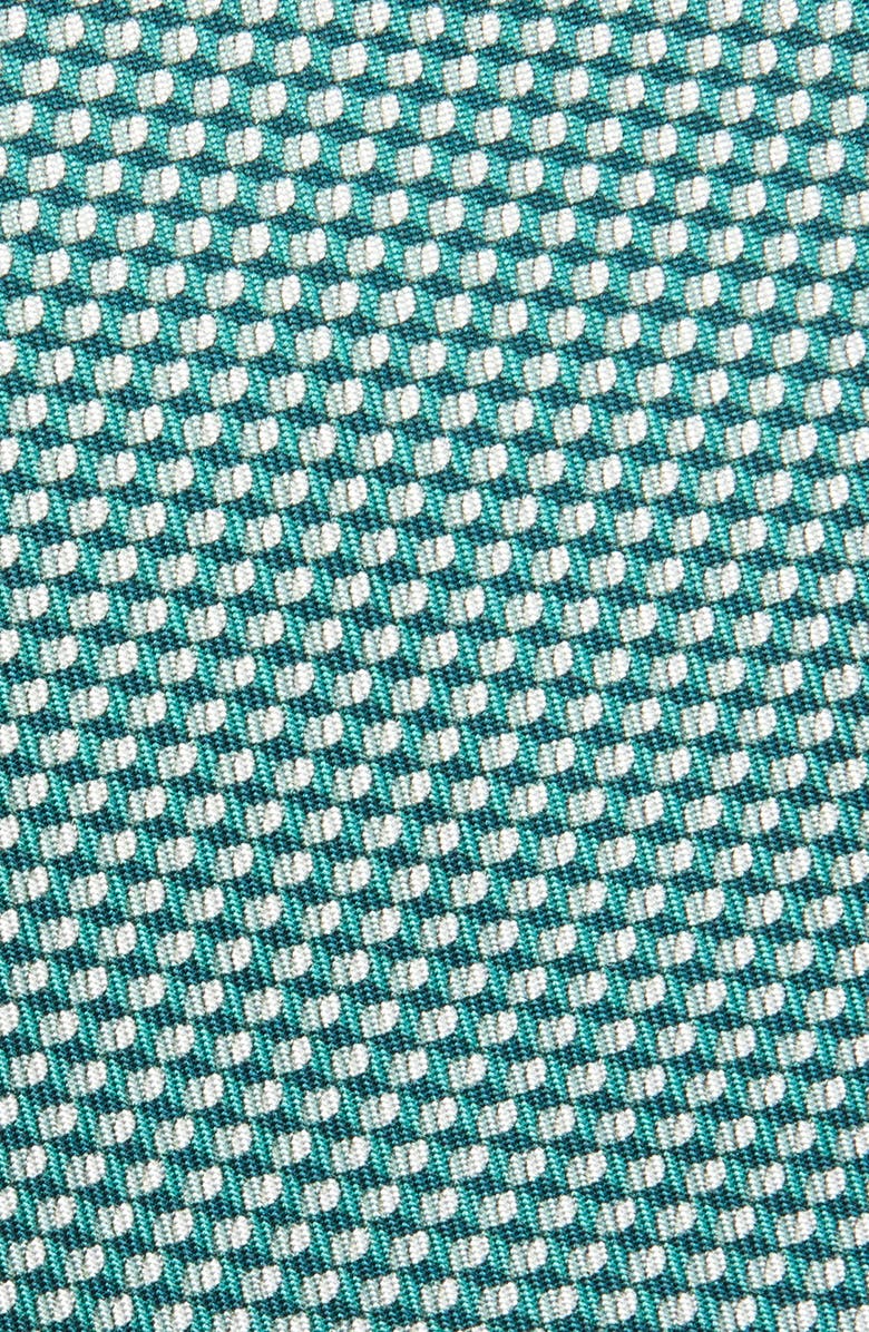 Brioni Micro Jacquard Silk Tie, Alternate, color, Emerald/ Aqua