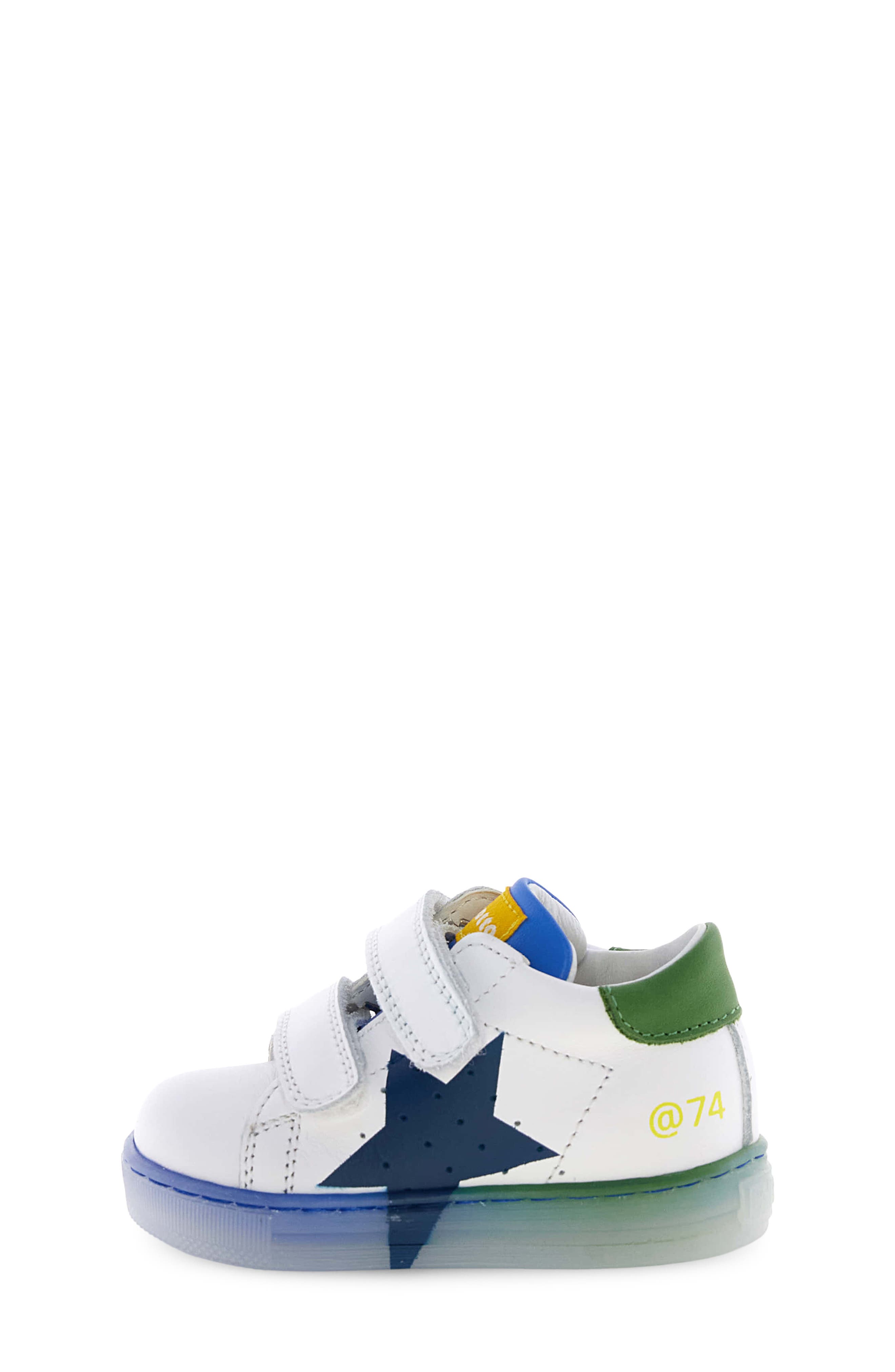 Naturino Kids' Falcotto Salazar 3 VL Sneaker, Alternate, color, White/ Blue/ Green