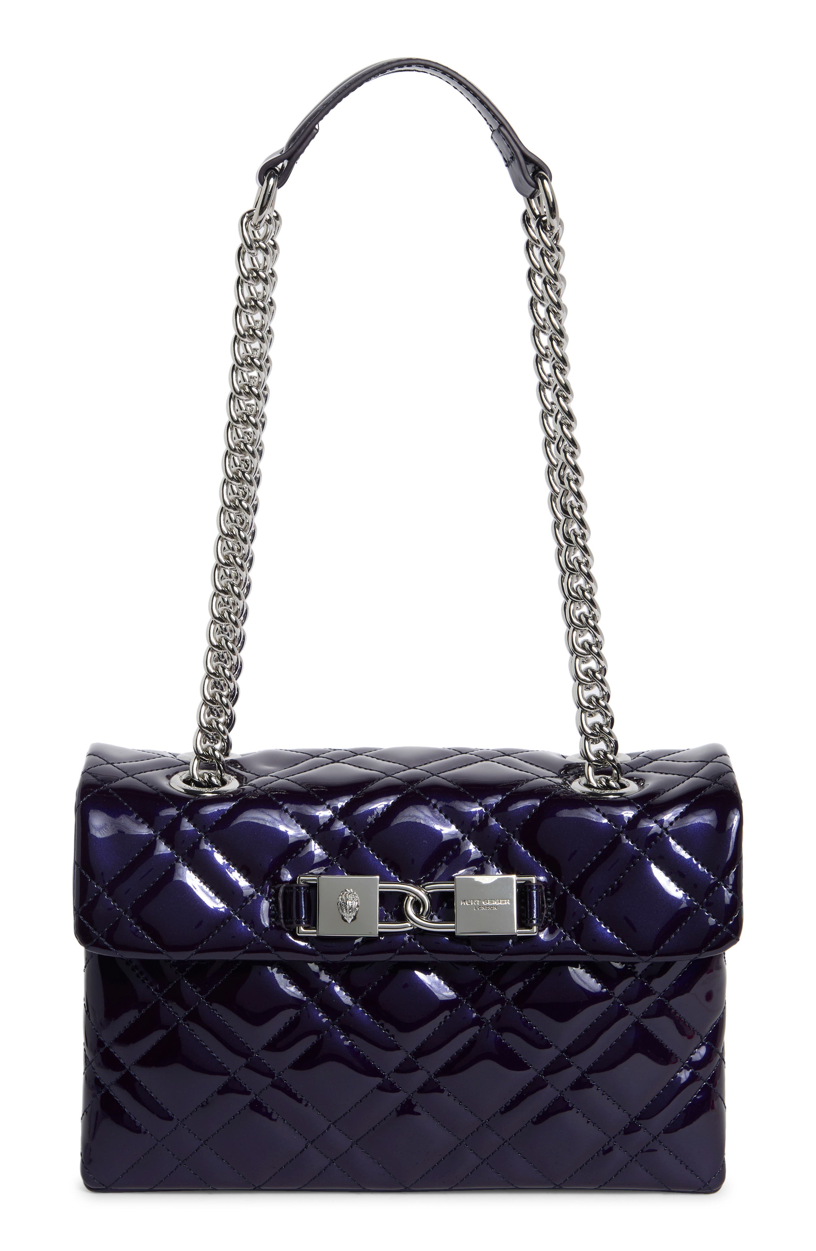 Kingsley Quilted Patent Leather Shoulder Bag