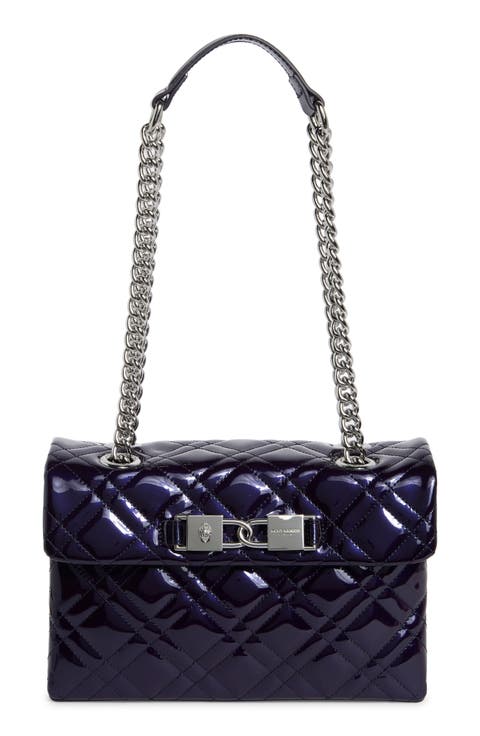 Kingsley Quilted Patent Leather Shoulder Bag