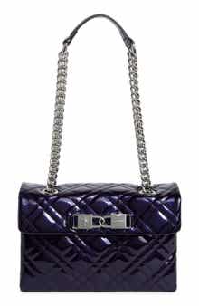 Kingsley Quilted Patent Leather Shoulder Bag
