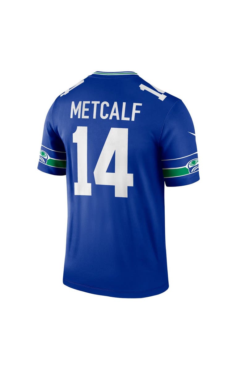 Nike Men's Nike DK Metcalf Royal Seattle Seahawks Throwback Legend Player Jersey, Alternate, color, 