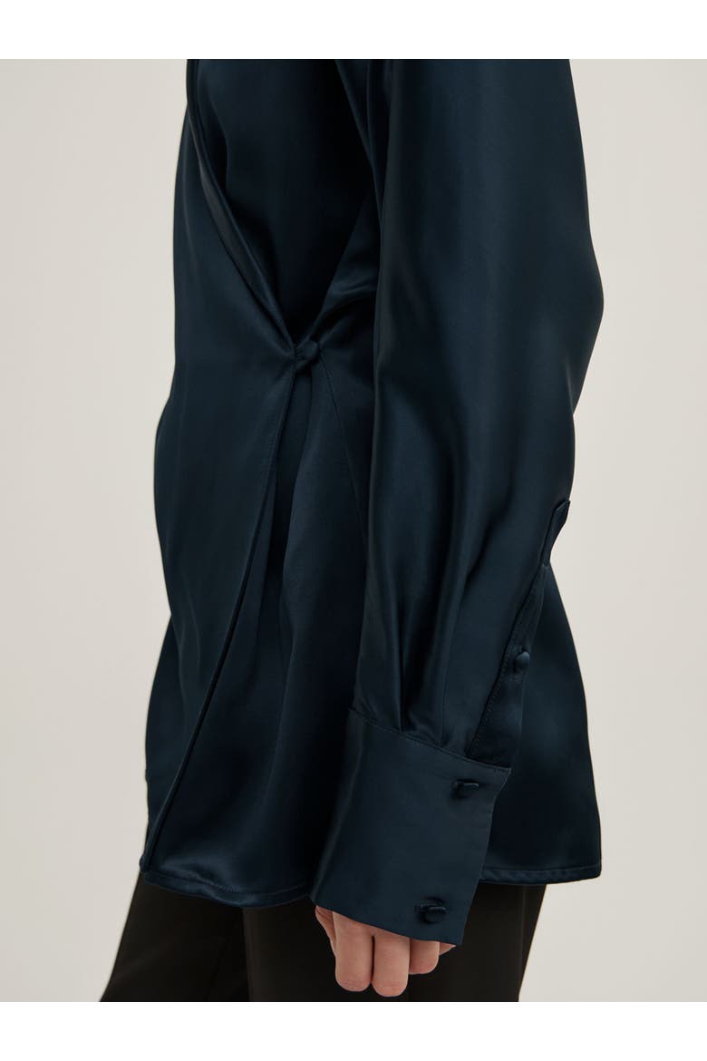 Wrap Fluid Shirt, Alternate, color, Navy