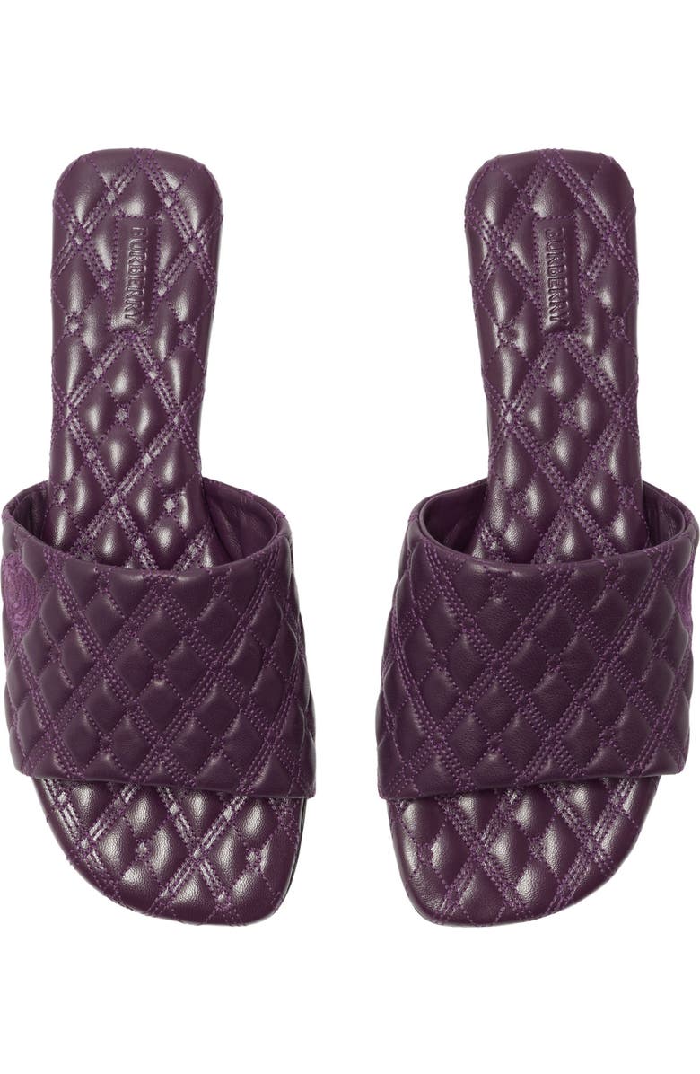 Burberry Quilted Slide Sandal, Alternate, color, Pansy
