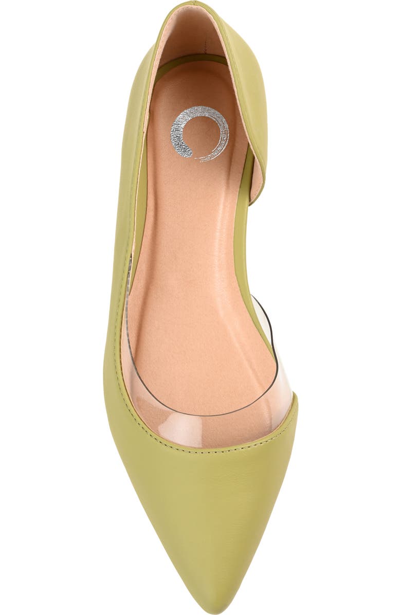 Journee Collection Mikki Pointed Toe Flat, Alternate, color, Green