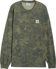 Carhartt Work In Progress Camo Combi Long Sleeve Organic Cotton T-Shirt