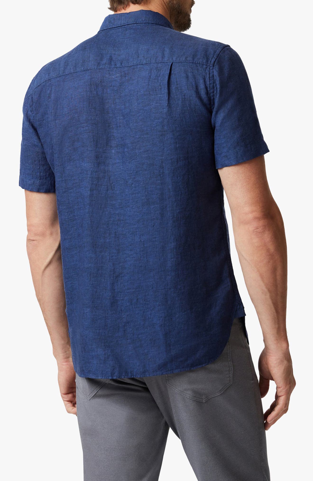 Short Sleeve Linen Button-Up Shirt - image 2
