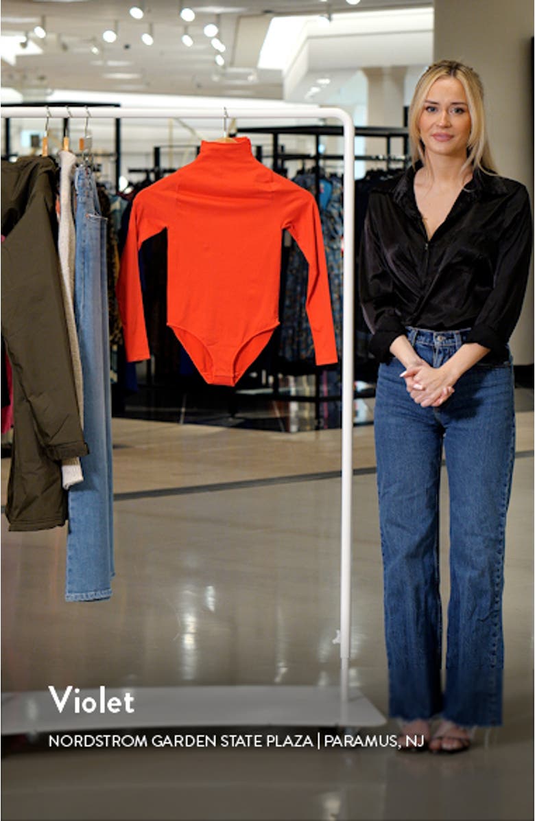 Essential Bodysuits Mock Neck Long Sleeve Bodysuit, sales video thumbnail