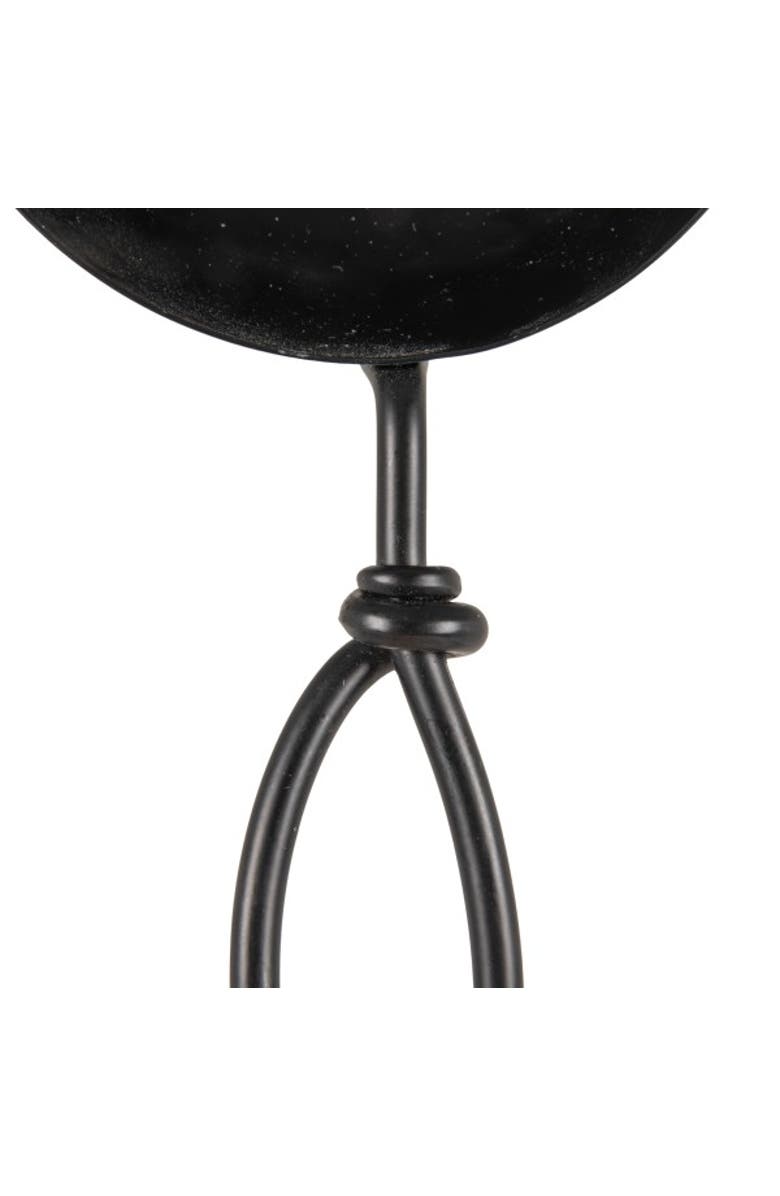 Storied Home Hammered Stainless Steel Scoops, Black, Set of 4, Alternate, color, Black