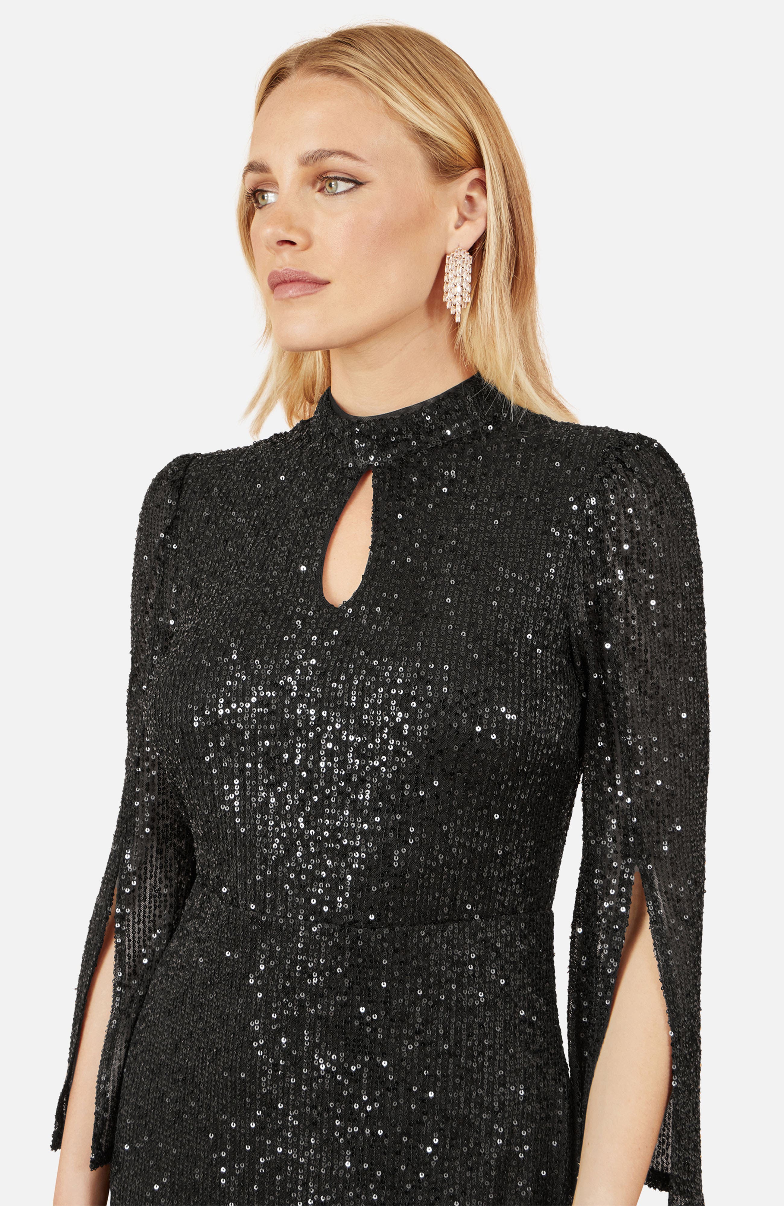 Sequin Fitted Midi Dress - image 2