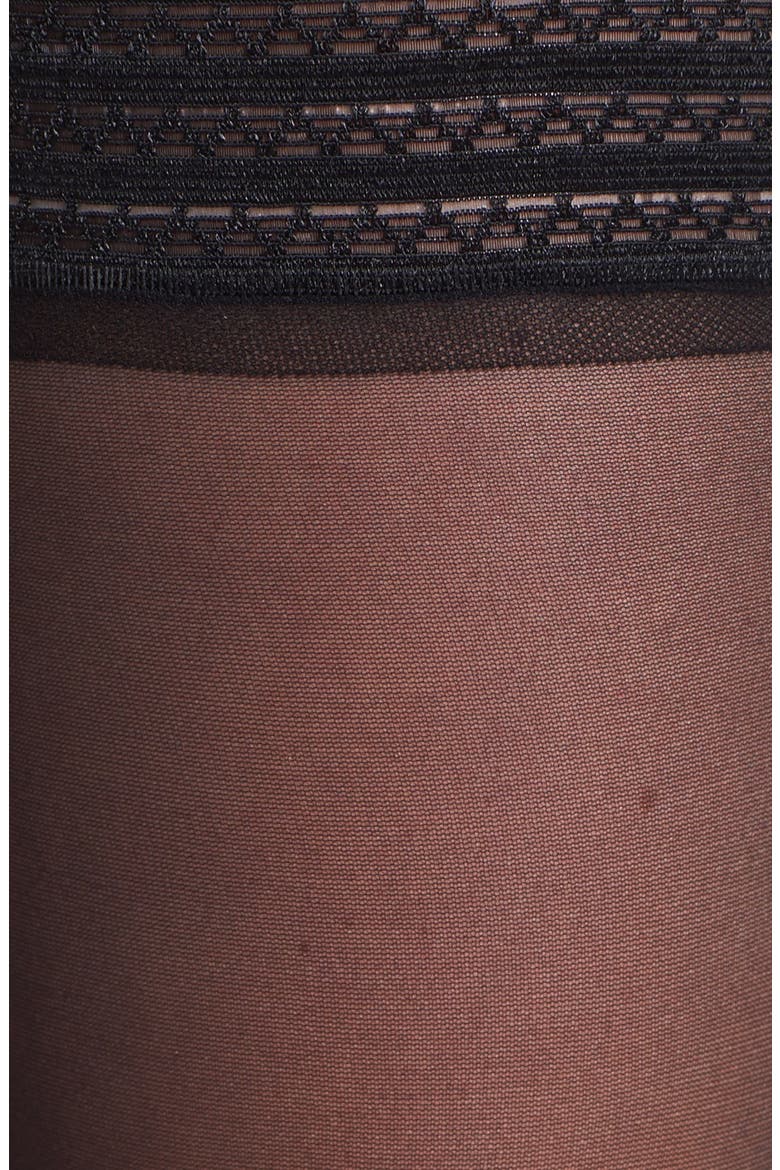 Sheer Thigh High Stay-Up Stockings, Alternate, color, BLACK