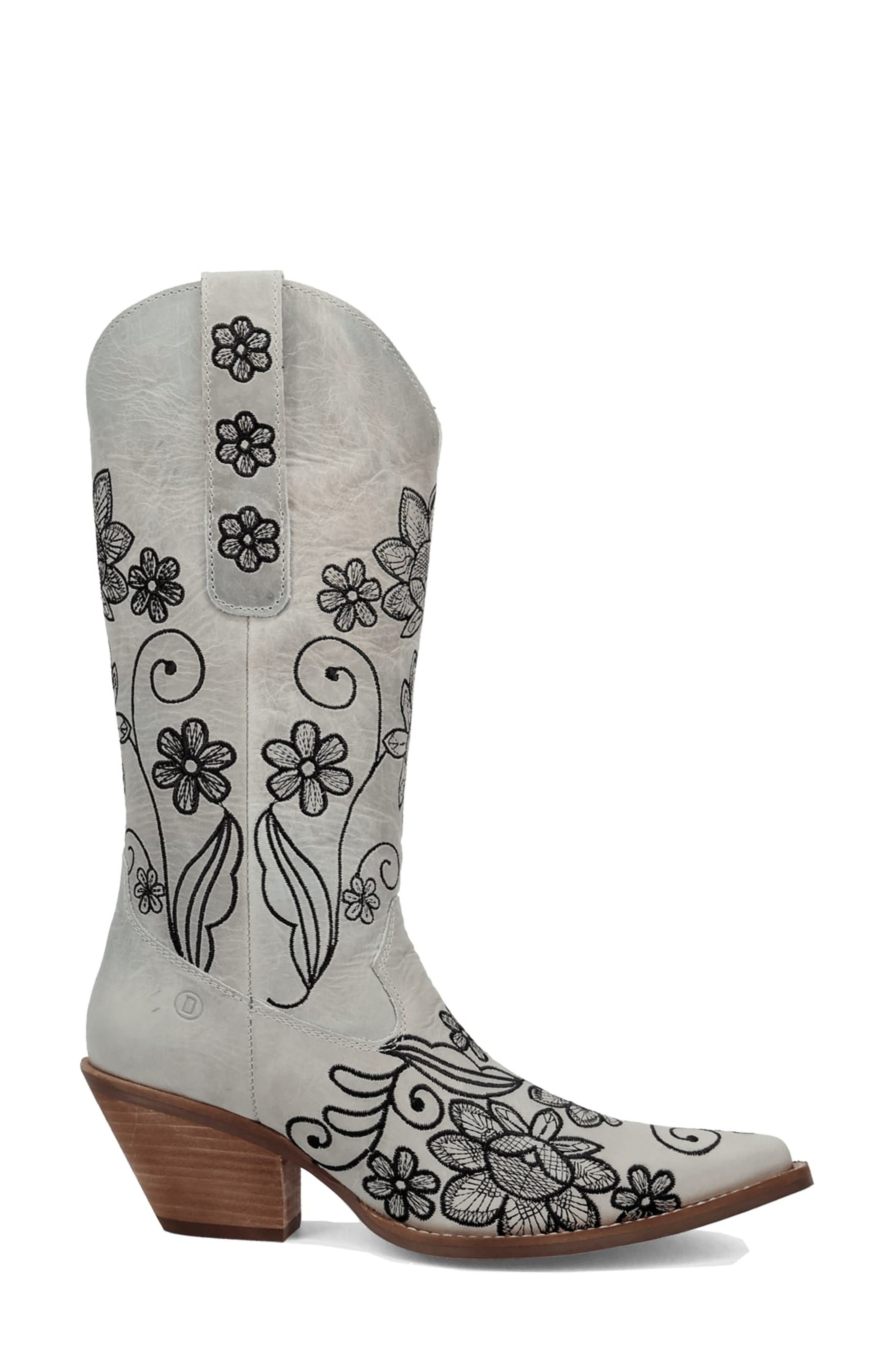 Swing Floral Embroidery Western Boot - image 4