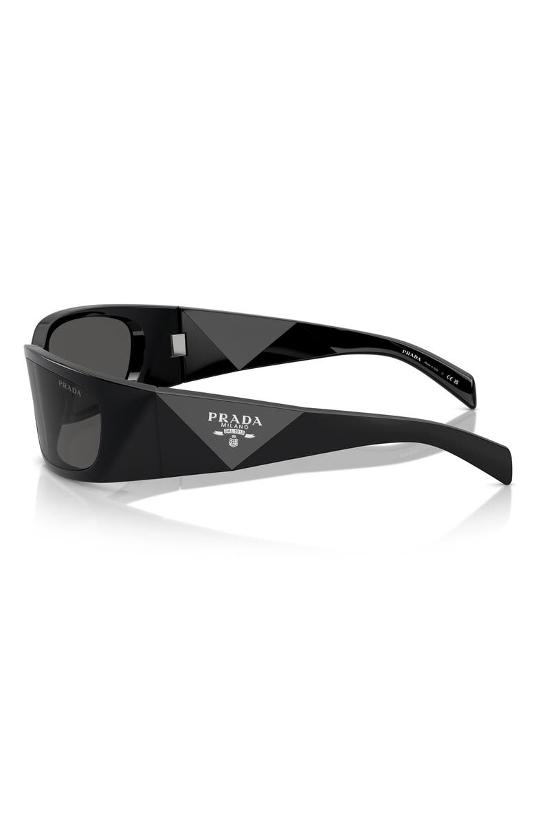 Prada 60mm Symbole Butterfly Sunglasses, Alternate, color, Black