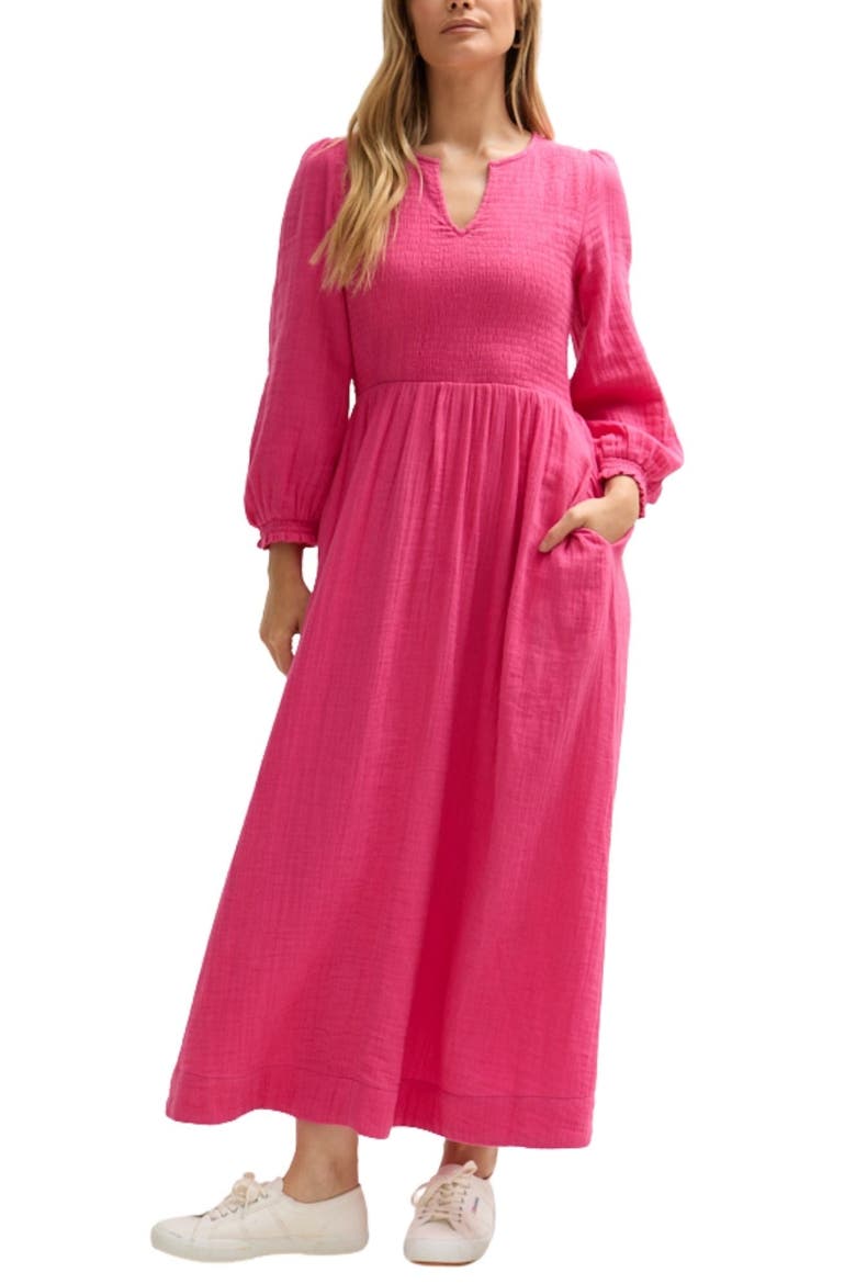 Paulina Shirred Bodice Maxi Dress, Main, color, Pink