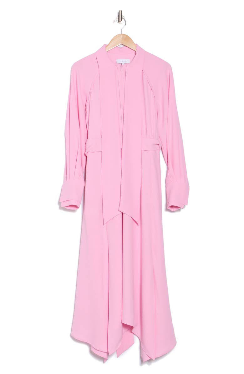 Reiss Erica Neck Tie Scarf Long Sleeve Midi Dress, Alternate, color, 
