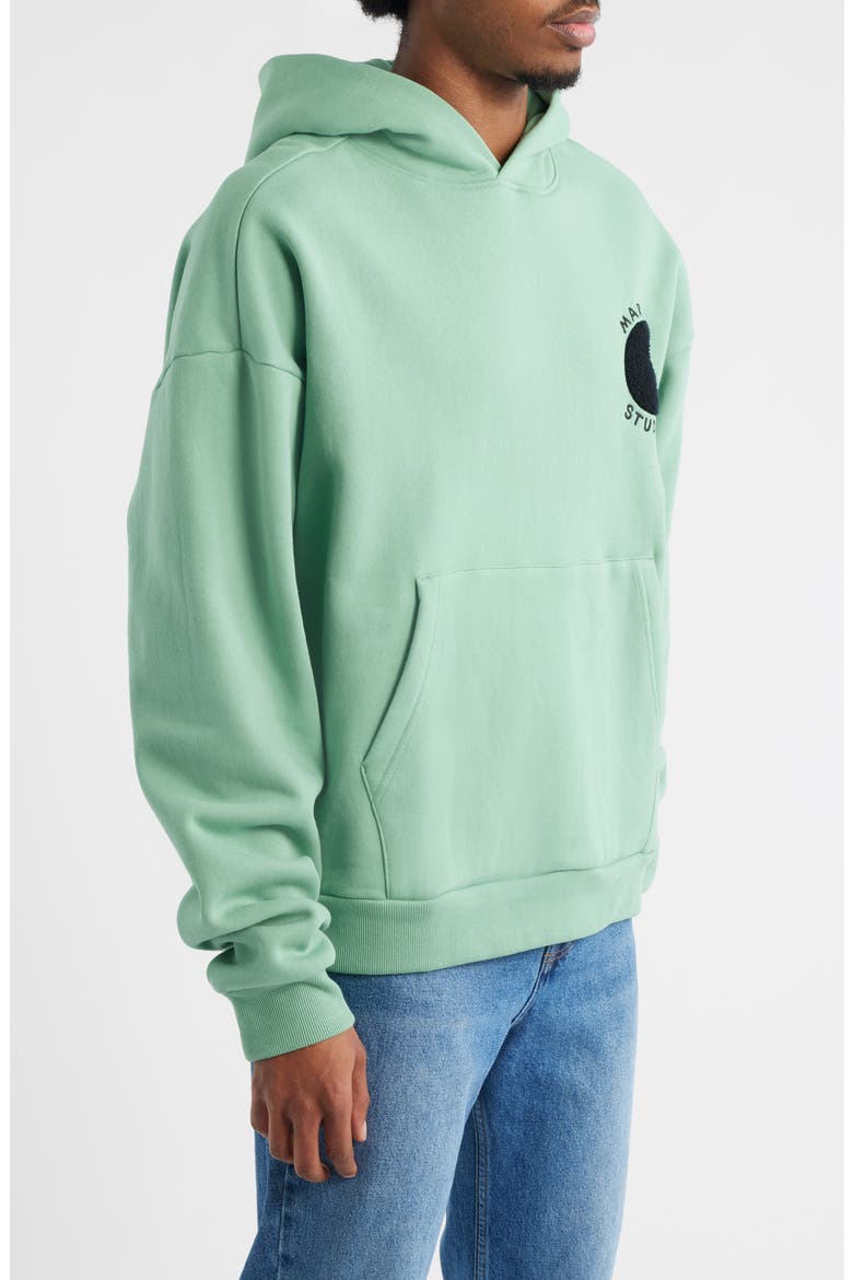 Eight Ball Embroidered Hoodie, Alternate, color, GREEN