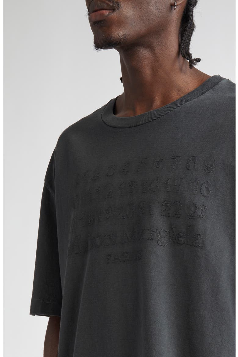 Embroidered Logo Cotton T-Shirt, Alternate, color, WASHED BLACK