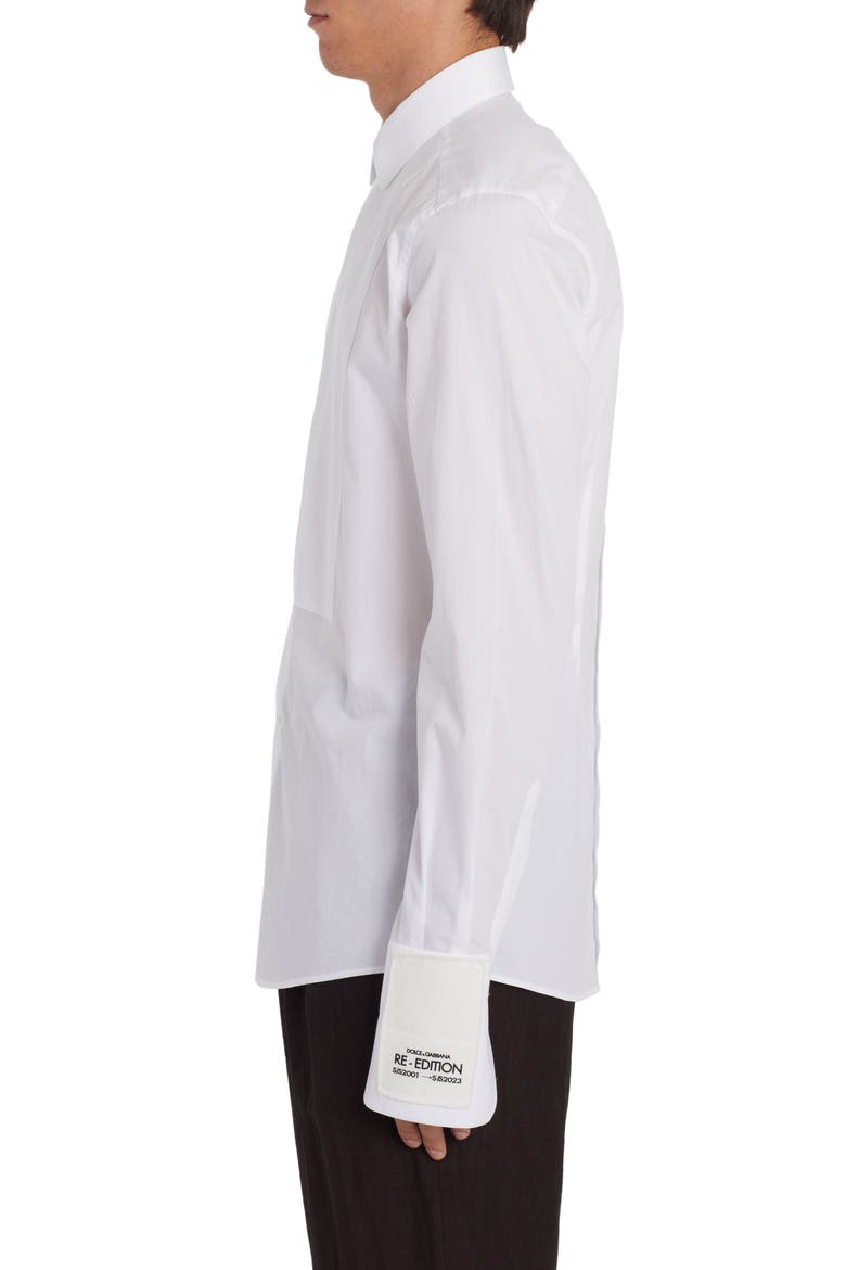 Cotton Poplin Tuxedo Shirt, Alternate, color, WHITE