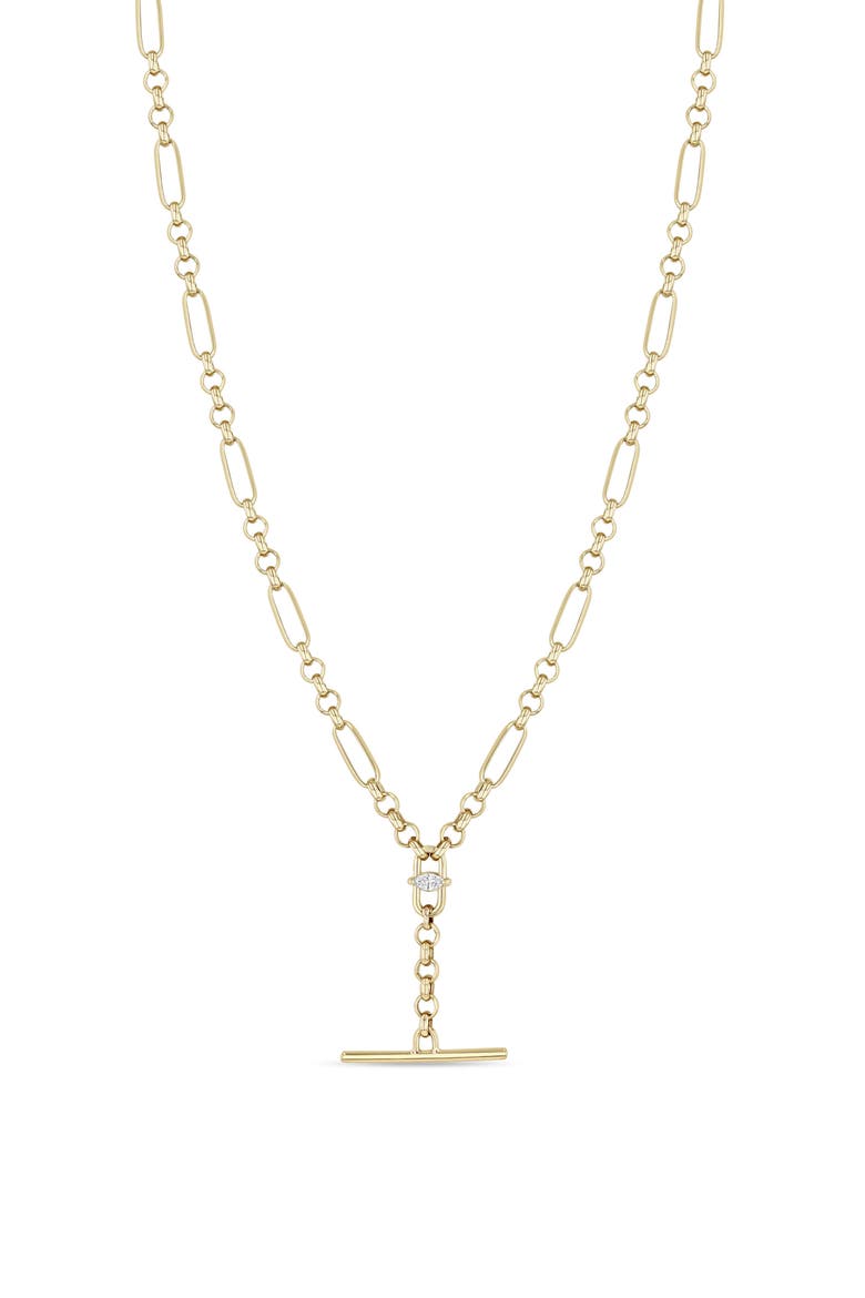 14K Gold Paper Clip Rolo Chain Necklace, Main, color, 14K YELLOW GOLD