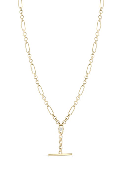 Zoë Chicco 14k Yellow Gold Marquis Diamonds Toggle Lariat Necklace, 16-18 In 14k Yellow Gold