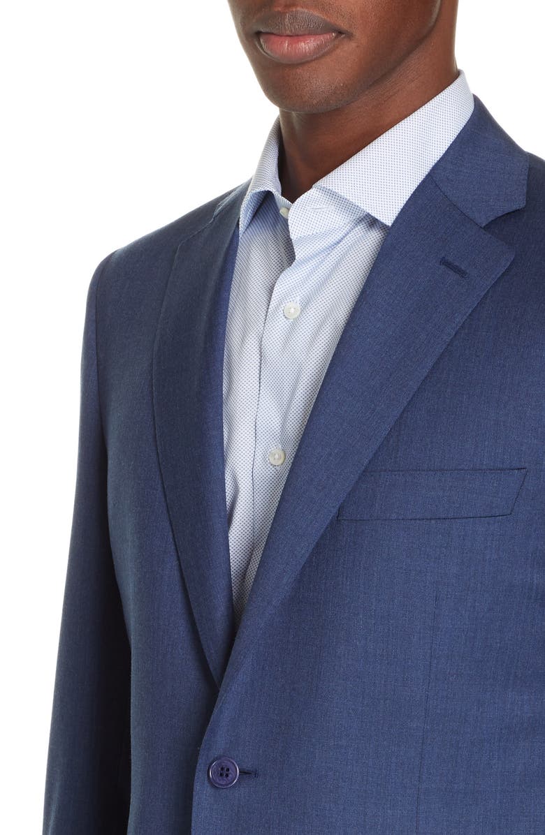 Canali Siena Regular Fit Solid Wool Suit, Alternate, color,