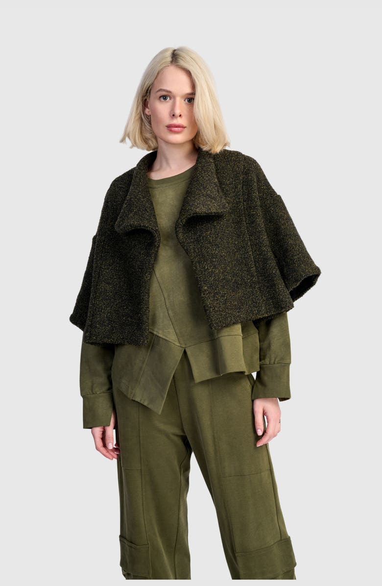 Alembika Capulet Crop Jacket, Main, color, Khaki
