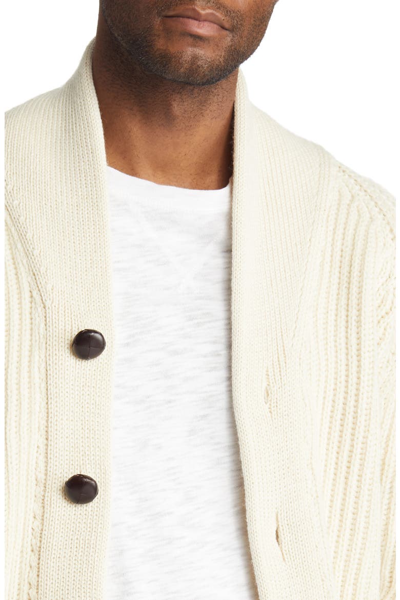 Wilkinson Shawl Collar Wool Cardigan, Alternate, color, CREAM