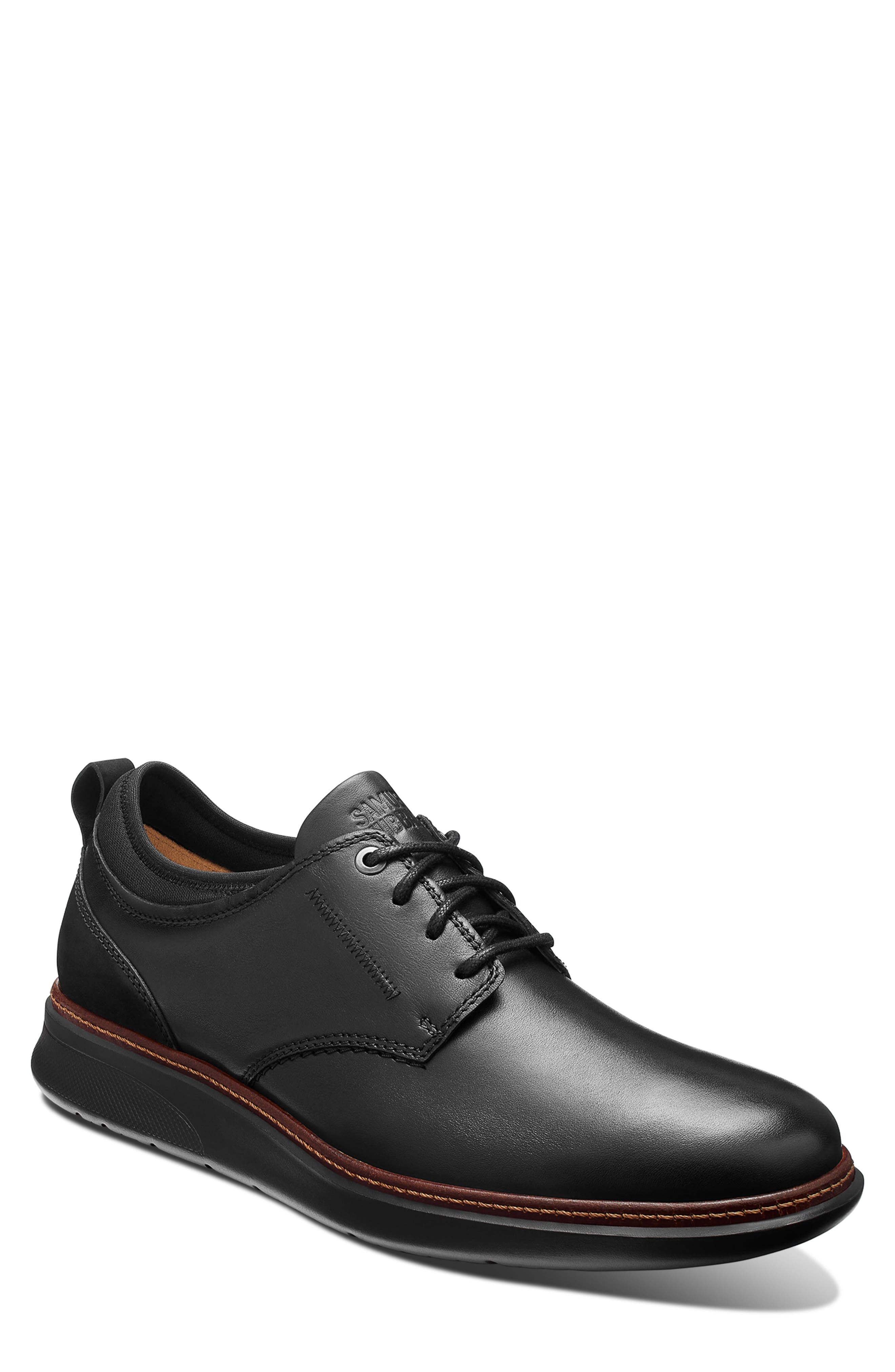 Samuel Hubbard Rafael Hybrid Lace-Up Derby, Main, color, Black On Black Leather