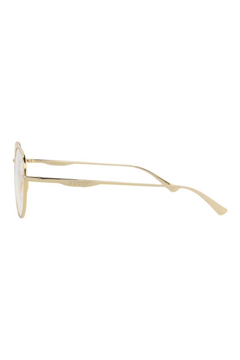 53mm Round Optical Glasses, Alternate, color, GOLD GOLD TRANSPARENT